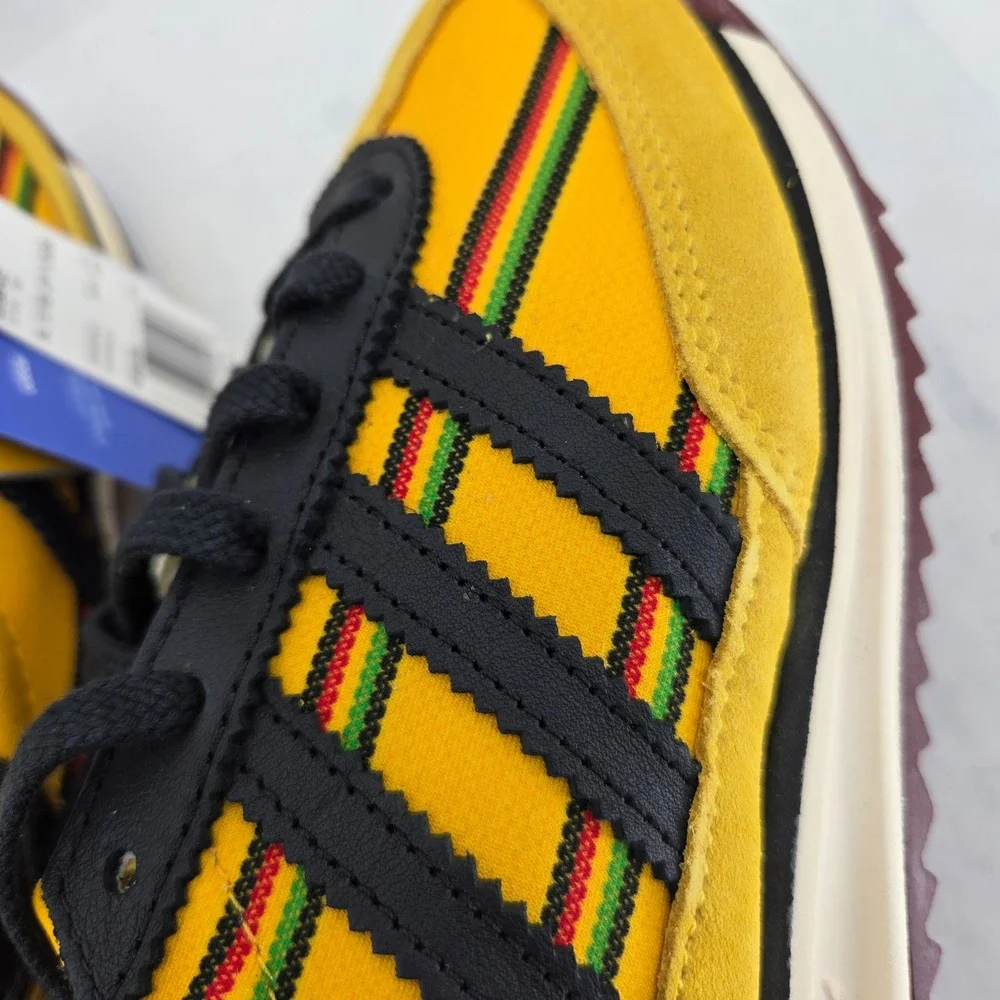 Adidas SL 72 RS JFF Bob Marley Jamaica Yellow Black Sneakers KI8575 Mens 5 NEW
